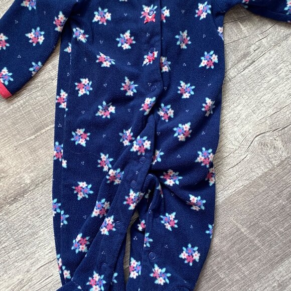 Baby Girls Long Sleeve Romper Set With Floral Patterns & Ruffles 3-6M - Picture 4 of 7